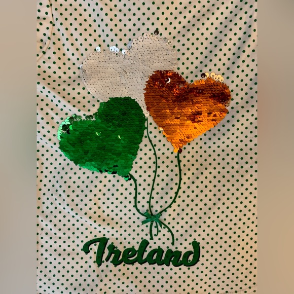 Girls Saint Patrick’s Day Shirt Size 3 - 4 Irish Shamrock Green - Picture 4 of 6